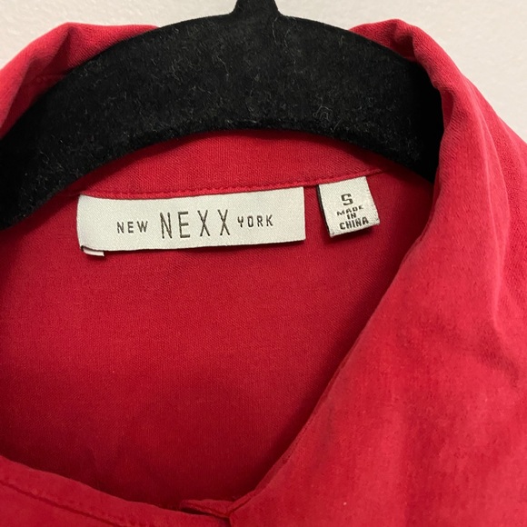 Velvet Red Button-Down - Picture 2 of 3